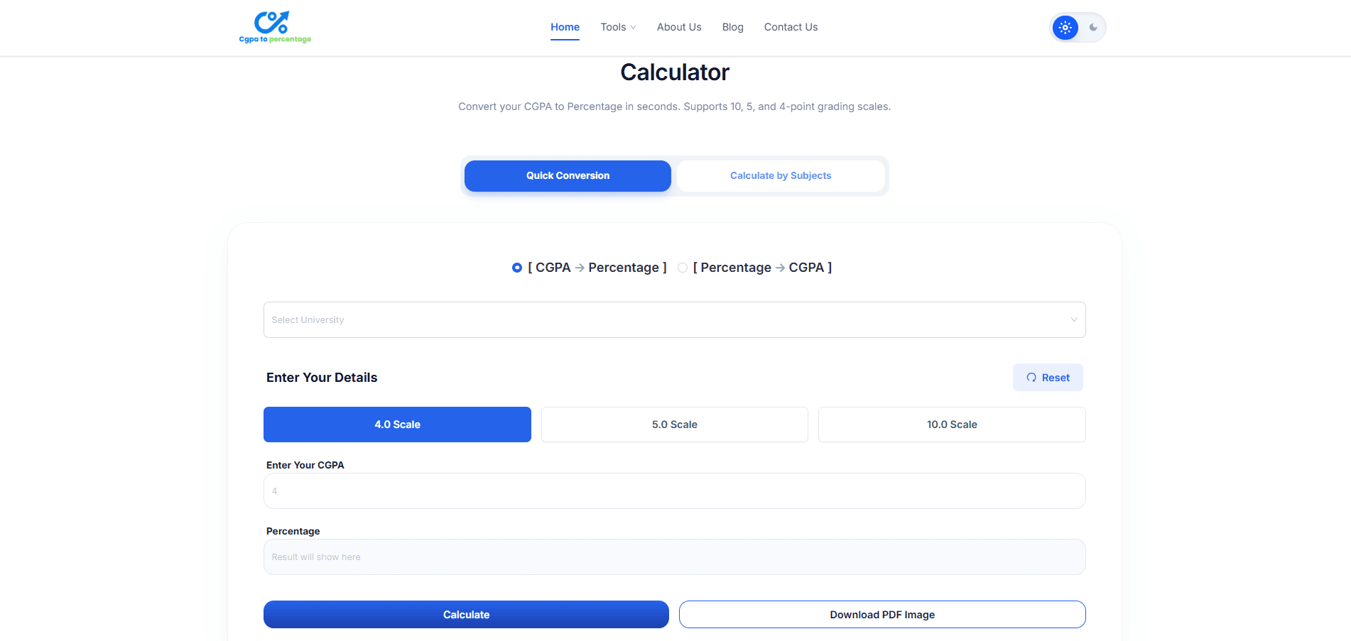 Academic Calculation Tool preview