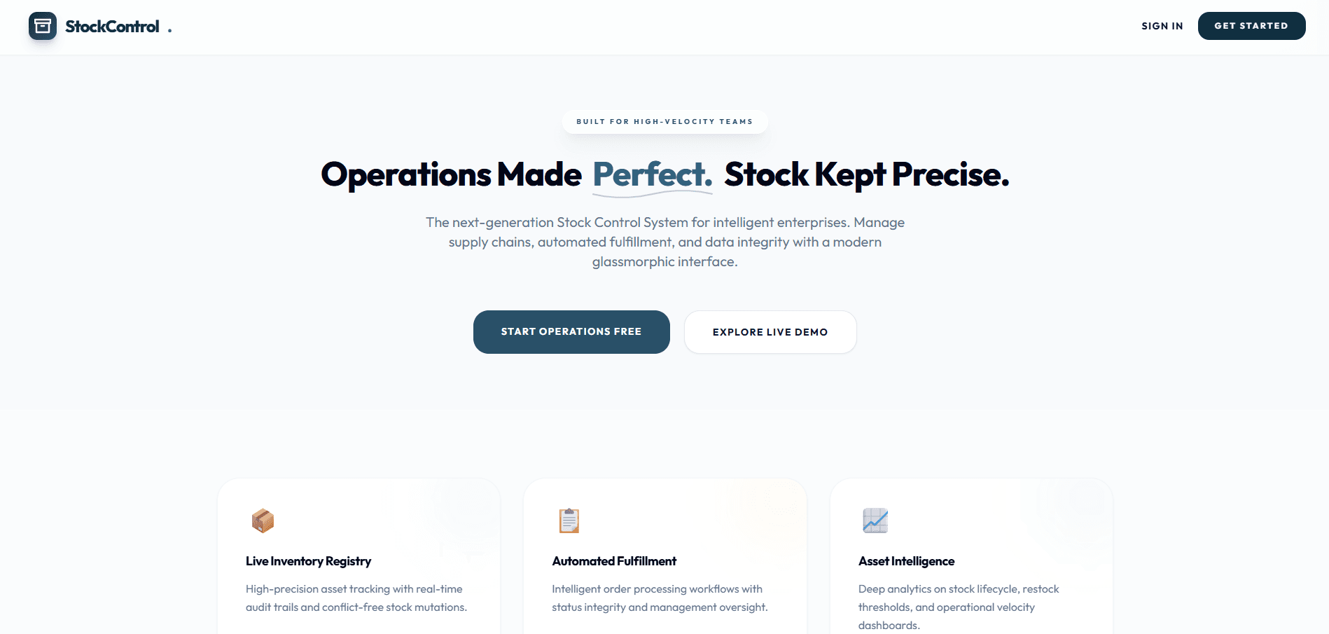 Stock Control System preview