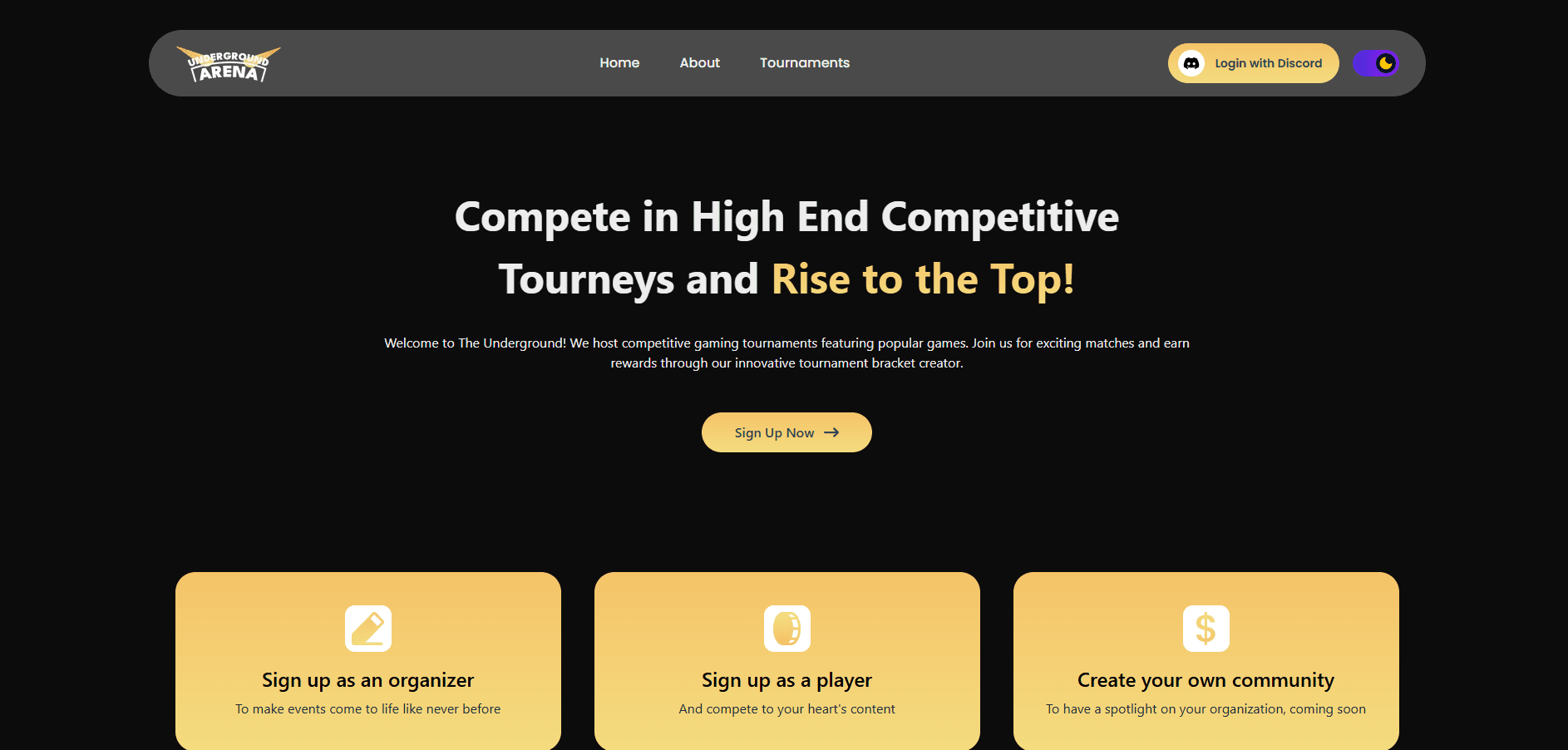 Competitive Gaming Tournament Platform preview